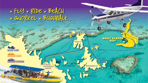 Scenic Flight - Great Barrier Reef, Heart Reef, Whitehaven Beach & Hill Inlet! - Attractions Sydney 0